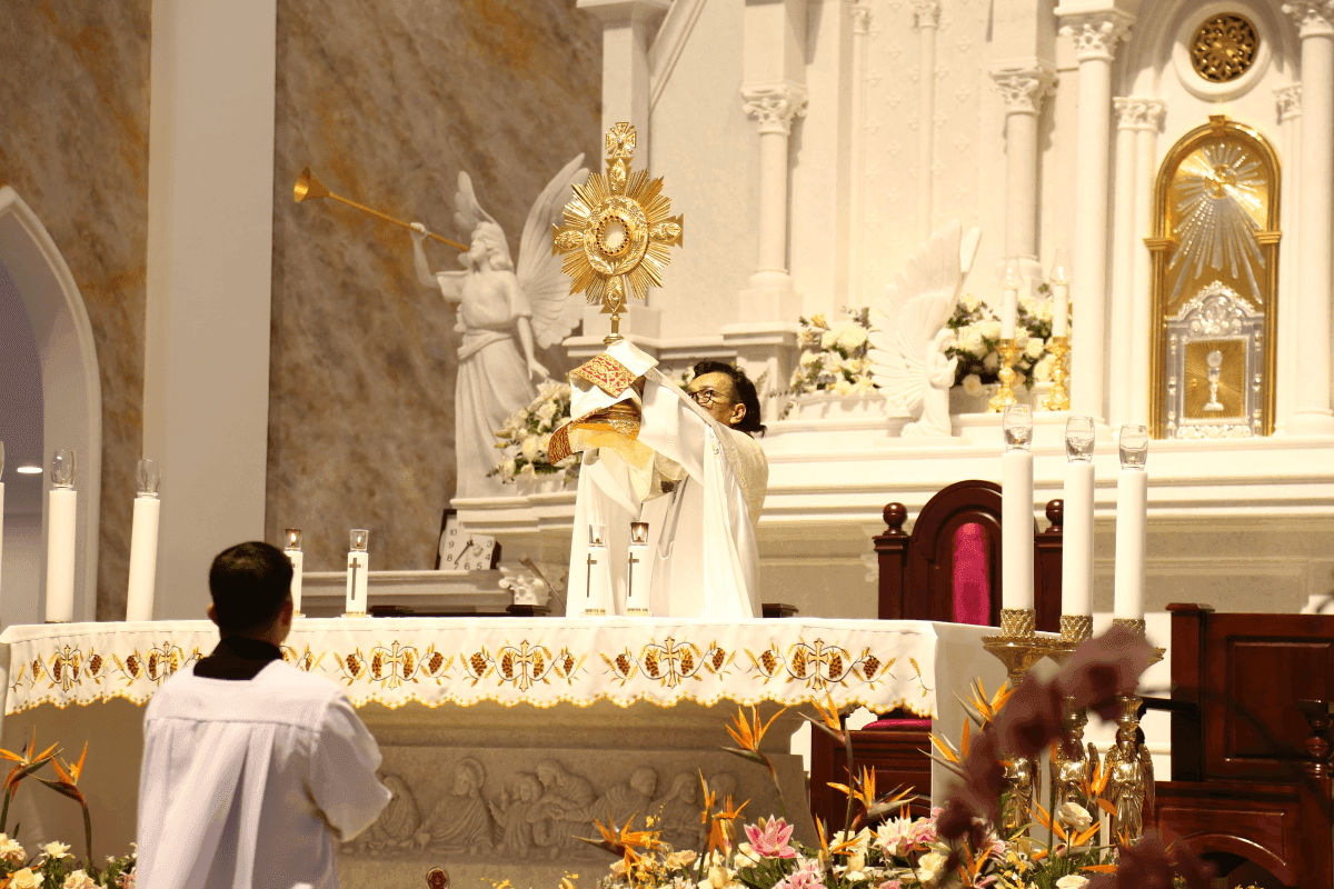 Tỉnh Dòng Thừa Sai Đức Tin Việt Nam Chầu Thánh Thể Thay Mặt GP. Phú Cường